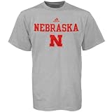 adidas Nebraska Cornhuskers Ash Juvenile Logo T-shirt