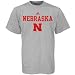 adidas Nebraska Cornhuskers Ash Youth Logo T-shirt