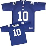 Eli Manning Jersey: Reebok Blue Replica #10 New York Giants Jersey - Medium