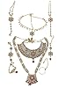 7 Pcs Indian Bridal Jewelry Red Golden Kundan Polki Wedding Necklace Sets