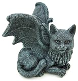 Winged Cat Gargoyle Computer Topper Shelf Sitter