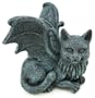 Winged Cat Gargoyle Computer Topper Shelf Sitter