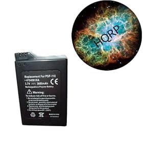 HQRP Replacement Ly-Polymer Battery for SONY Playstation Portable Gaming Console PSP-1000 / PSP-1000K / PSP1000 / PSP1000K + Cover plus HQRP Mousepad
