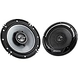 Kenwood KFC-1665S 300-Watt 6.5-Inch 2-Way Sport Series Flush Mount Coaxial Speakers with Paper Tweeters, Set of 2