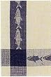 Waffle Weave 100% Cotton Blue Fish Dish Towel 18" X 28" Set / 6