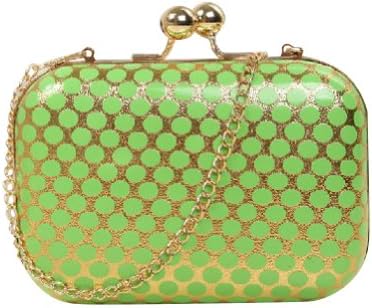 Kiistyle New Chain Dot Clutch Evening Bags Shoulder Handbag