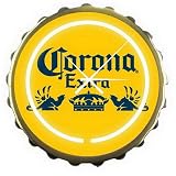 New Corona Extra Gold Bottle Cap Beer Bar Neon Clock