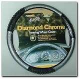 Allison Diamond Chrome Massage Steering Wheel Cover