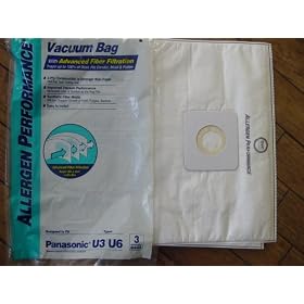 Generic Panasonic U3/U6 HEPA Cloth Vacuum Cleaner Bags - 3pk.