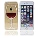 New Arrival Unique 3d Red Wine Cup Creative Transparent Case Cover for Iphone 6 Plus 5.5 (standard)