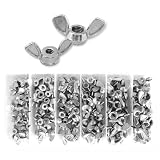 Neiko Wing Nut Assortment - 150 Pieces with Plastic Storage Case