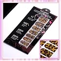 Fashion Gold Metal Style Leporde Design DIY Decoration Nail Art 16pcs B0048