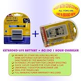 4HR BATTERY+CHARGER FOR PANASONIC VDR-D200 D100 M75 M95