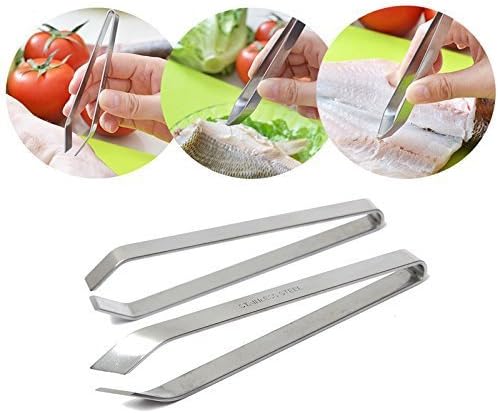 2 PCS Stainless Steel Fish Bone Tweezer