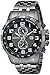 August Steiner Men's AS8153BK Black Multifunction Swiss Quartz Watch with Gray and Black Dial and Gray Bracelet