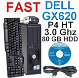 Fast Dell GX620 SFF Desktop Computer Tower Pentium 4 HT 3.0Ghz 1gb 80gb DVD/CDRW Keyboard/Mouse/Dell Recovery CD included