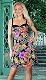 Tropical Print Braided Strap Sundress