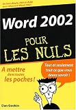 Word 2002 pour les nuls