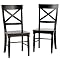 Antique Black Dining Chairs - Set of 2