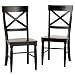 Kitchen & Housewares : Antique Black Dining Chairs - Set of 2