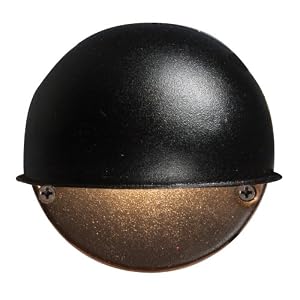Intermatic LT8 Malibu Round Compact Surface Light with 7 Watt Wedge Base Bulb by 