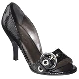 Women's Merona Elinor Open-Toe Pumps - Black Snake