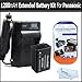 Battery And Charger Kit For Panasonic Lumix DMC-FZ60 DMC-FZ60K DMC-FZ100 DMC-FZ40 DMC-FZ47 DMC-FZ150 DMC-FZ150K Digital Camera Includes Extended Replacement DMW-BMB9 Rechargeable Lithium-Ion Battery (1200Mah) (with Info-Chip!) + Ac/Dc Travel Charger +MORE