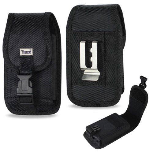 Heavy Duty Rugged Canvas Case with Velcro Locking Clip Closure and Metal Clip on the back for Kyocera Brigadier. Also has canvas belt loop underneath the clip. Perfect for Motorcycle Riders.