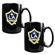 Los Angeles Galaxy MLS 2pc Black Ceramic Mug Set - Primary Team Logo by Great American Products