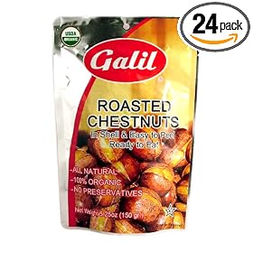 Galil Chestnuts with Shell, 5.25-Ounce Bags (Pack of 24)