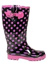 Ladies Purple Spot Wellies Womens Wellington Boots Sizes 3-8