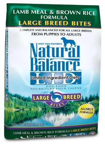 Natural Balance Lamb Brown Rice Formula Large Breed Food, 28-Pound Bag