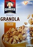 Quaker, Simply Granola, Oats Honey Raisins & Almonds Cereal, 28oz Box (Pack of 4)