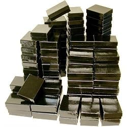 100 Necklace & Pendant Cotton Display Jewelry Gift Boxes