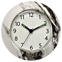 GE 11246 EL Clock Always On Night Light with Faux Marble Finish