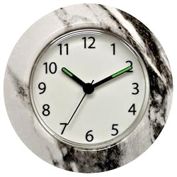 GE 11246 EL Clock Always On Night Light with Faux Marble Finish