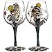 Bottom's Up 15-Ounce Shop-A-Holic Handpainted Wine Glass