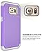 S7 Edge case, Kaptron Galaxy S7 Edge - Double Tone Dual Layer Hybrid Defender Case for Samsung Galaxy S7 Edge (Purple + Grey)