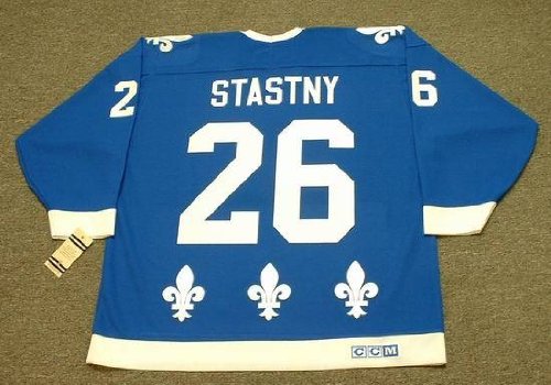 PETER STASTNY Quebec Nordiques 1988 CCM Vintage Throwback Away Hockey Jersey, 2XL