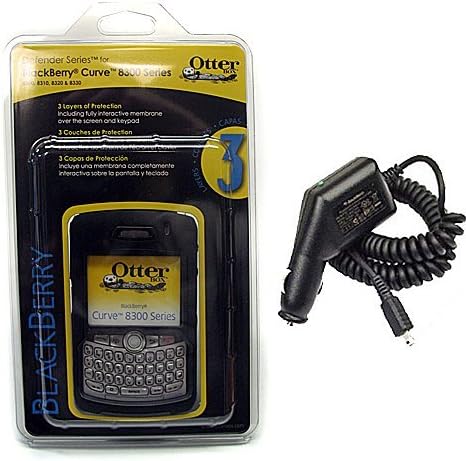 Otterbox Defender Case and Car Charger for Blackberry Curve 8300 8310 8320 8330