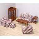 Melissa & Doug Deluxe Doll-House Furniture- Living Room Set