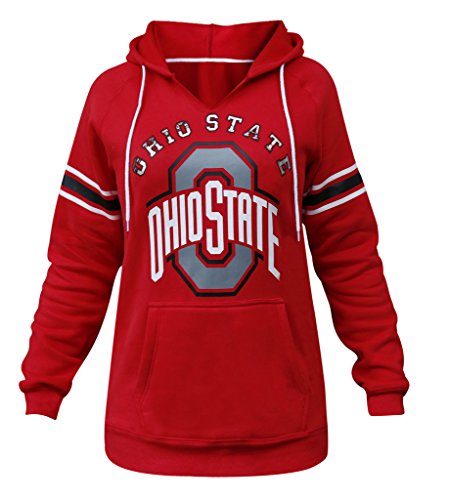 Women's Ohio State Buckeyes Athletic Hoodies Sporty Sweatshirts - Red