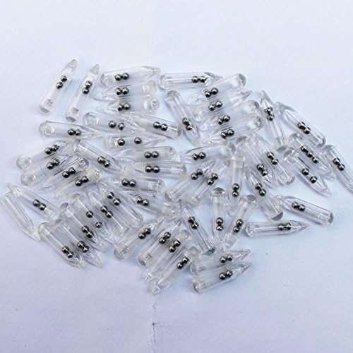 50/100 Worm Jig Fishing Lure Plastic Rattles Insert Tube Rattles Shake Attract Fly Tie Tying