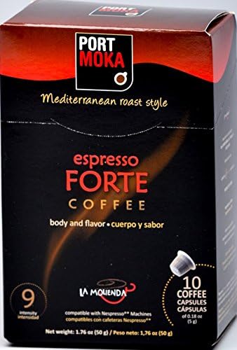 Port Moka Espresso Forte Coffee, Nespresso Compatible Capsules (40 Count)