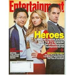 Entertainment Weekly November 10 2006 Heros, Masi Oka, Hayden Panettiere, and Adrian Pasdar (#906)