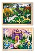 Melissa & Doug Deluxe Wooden 48- Piece Jigsaw Puzzle Bundle - Castle/Horses