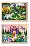 Melissa & Doug Deluxe Wooden Jigsaw Puzzle Bundle - Castle/Horses - 48 - Piece