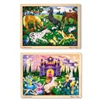 SAVE $2.04 - Melissa & Doug Deluxe Wooden Jigsaw Puzzle Bundle - Castle/Horses - 48 - Piece $17.95