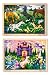 Melissa & Doug Deluxe Wooden 48- Piece Jigsaw Puzzle Bundle - Castle/Horses Image
