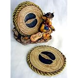 Round 'Em Up Cowboy Coaster Set with Display Holder by WILD WILD WEST